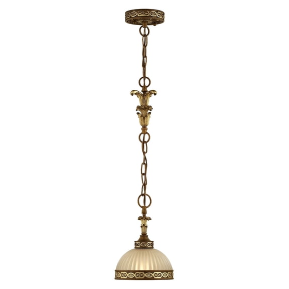 Livex Lighting Seville Mini Pendant in Palacial Bronze with Gilded Accents