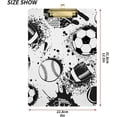 thumbnail image 3 of FMSHPON Football Sports Clipboard Hardboard Wood Nursing Clip Board and Pull for Standard A4 Letter 13x9 inches, 3 of 7