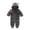 Gray, variant on Newborn Baby Cartoon Bear Snowsuit Warm Cute Unisex Hooded Romper Jumpsuit for Baby Girls Boys Winter Outfits