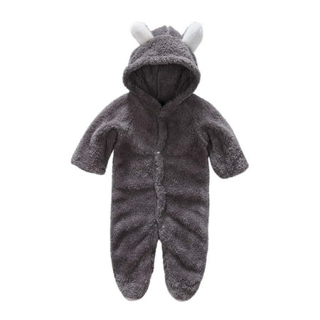 

Deals of the Day Jovati Newborn Baby Boys Girls Coverall Cartoon Bear Snowsuit Fleece Cute Unisex Hooded Romper Jumpsuit Winter Clothes on Clearance