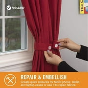 VELCRO Brand Sticky Back Hook & Loop Fasteners | Permanent Fabric Tape for Alterations and Hemming | Peel and Stick - No Sewing, Gluing, or Ironing | Pre-Cut Ovals, 1 x 3/4 inch, White - 8 Sets