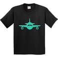 thumbnail image 3 of Inktastic Cute Teal Airplane Youth T-Shirt, 3 of 5