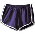 thumbnail image 3 of 2 Pcs Shorts de Sport pour Femmes Shorts Rétro Shorts de Yoga Actifs Pantalons avec Bords Colorés, 3 of 6