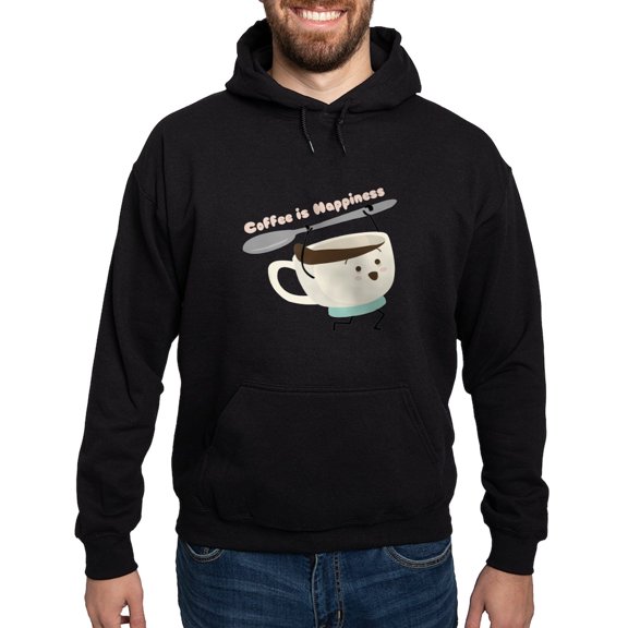 CafePress - Coffee Is Happiness Hoodie - Pullover Hoodie, Classic, Comfortable Hooded Sweatshirt