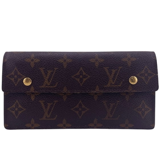 Pre-Owned LOUIS VUITTON M58008 Portefeuille Accordion Monogram Long Wallet Brown Women's
