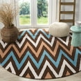 thumbnail image 2 of SAFAVIEH Chatham Jefferson Zigzag Stripes Wool Area Rug, Brown/Multi, 8' x 10', 2 of 8
