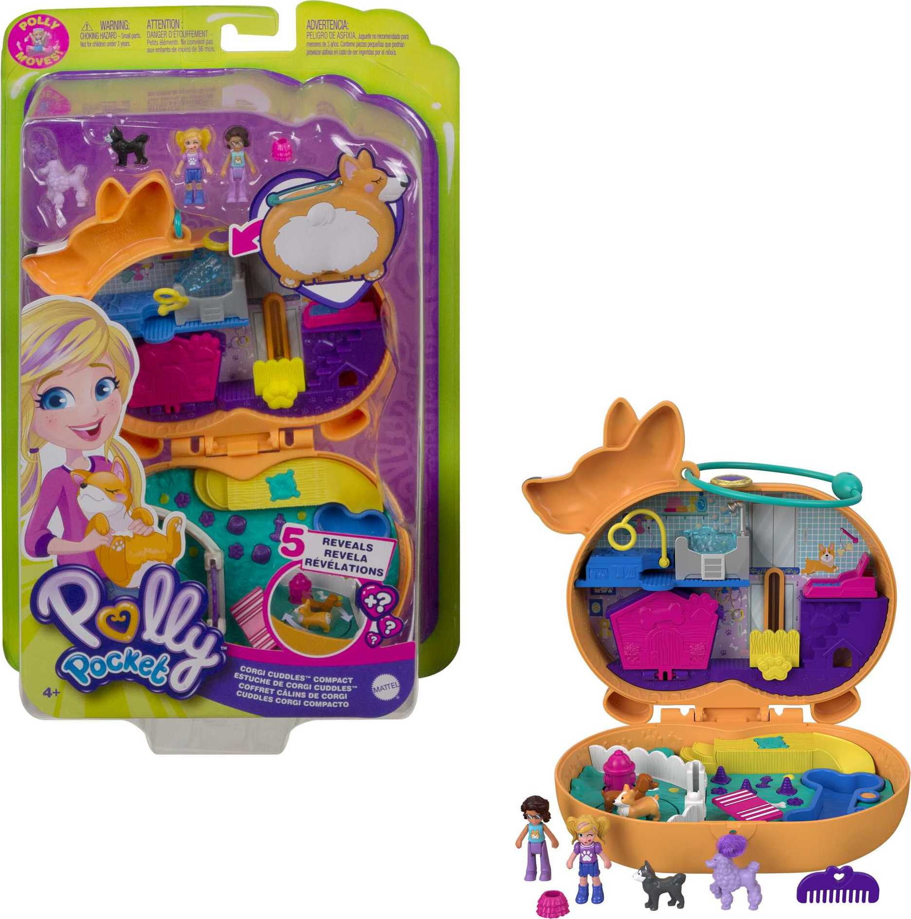 Polly Pocket Jungle Safari Compact 2 Micro Dolls /& Accessories Toy Gjk53 for sale online