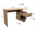 thumbnail image 6 of Inval Asymmetrical 1-Drawer 29"H Desk, Amaretto Oak, 6 of 8
