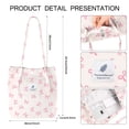 thumbnail image 4 of Ayieyill Corduroy Tote Bag for Women Girl Canvas Shoulder Cord Purse with Inner Pocket (Bowknot), 4 of 6