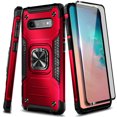 thumbnail image 7 of Nagebee Case for Samsung Galaxy S10 with Screen Protector (Soft Full Coverage), [Military-Grade] Full-Body Protective, Magnetic Car Mount Ring Holder, Heavy-Duty Durable Case (Red), 7 of 7