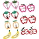 thumbnail image 1 of 14 pinzas para el pelo con forma de fruta para niñas (manzana roja, manzana rosa, plátano, piña amarilla, cereza roja, fresa rosa y fresa roja, 2 de cada color), 1 of 5
