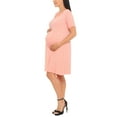 thumbnail image 2 of White Mark Maternity Crisscross Neckline Dress with Pockets, Women's, S-3X, 2 of 5