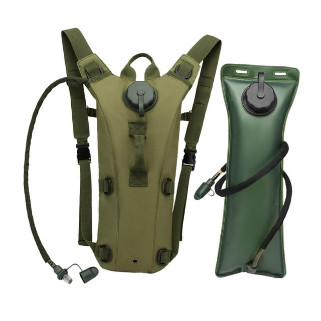 Colaxi 8L Pack Water Backpack with 3L Bladder Breathable Water Daypack for Backpacking Camping Outdoor Sports Green