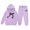 Q140 Purple, variant on Angala 2 Piece Outfits For Girls Hooded Long Sleeve Bowknot Print Sweatshirt With Jogger Pants Set Girls Autumn Daily Wear Clothes