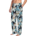 thumbnail image 2 of Uemuo Butterflys Pattern Men's Wide Leg Palazzo Lounge Pants with Pockets Light Weight Loose Comfy Casual Pajama Pants-Medium, 2 of 9