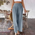 thumbnail image 3 of WILLBEST Pantalones Casuales para Mujer: Pantalones Holgados con Cremallera de Color Liso para Uso Diario y Relajación, elegantes y Cómodos con Detalle de Presión Lateral. Chica, 3 of 7