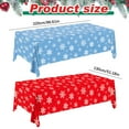 thumbnail image 2 of BinKFF Christmas Snowflake Plastic Tablecloth Decorations, Snowflake Christmas Disposable Table Cover for Winter Christmas Holiday New Year Party Supplies Decorations, 51 x 86 Inch, 2 of 4
