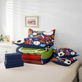 thumbnail image 5 of Manfei Football Soccer Baseball 7-Piece Twin Bedding Sets,Sport Theme Bedding Comforter Set,Ball Gamer Breathable Sheet Sets,Breathable Stars Room Decorative,Reversible, 5 of 7