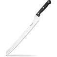 thumbnail image 1 of Humbee 12 Inch Serrated Offset Bread Knife, Premium Stainless Steel Blade with Wave Edge, Full Tang Handle, Razor Sharp for Bread, Durable Professional Kitchen Knife, Black, 1 of 6