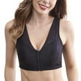 thumbnail image 2 of UP TO 15% OFF! Women's Zipper Front Closure Sports Bra Racerback Yoga Bras, Black, L, 2 of 8