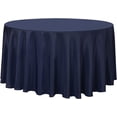 thumbnail image 1 of LAICAIW Round Tablecloth-120 Inch-Water Resistant Spill Proof Washable Polyester Table Cloth Decorative Fabric Table Cover for Dining Table, Buffet Parties and Camping, Navy, 1 of 7