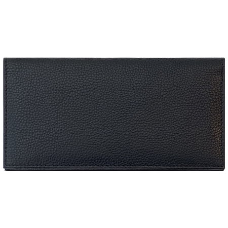 Black Basic Leather Checkbook Cover