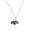 Multicolor, variant on Ballerina Pendant Necklace Clear Cubic Zirconia Crystal Rhodium Plated 17 Inch Link Chain J0287-CR