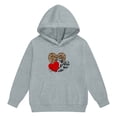thumbnail image 3 of Tween Girls Valentines Day Hooded Tracksuit With Leopard Print Heart Design Jogger Outfit Kids Casual Sets Clothes, 3 of 6