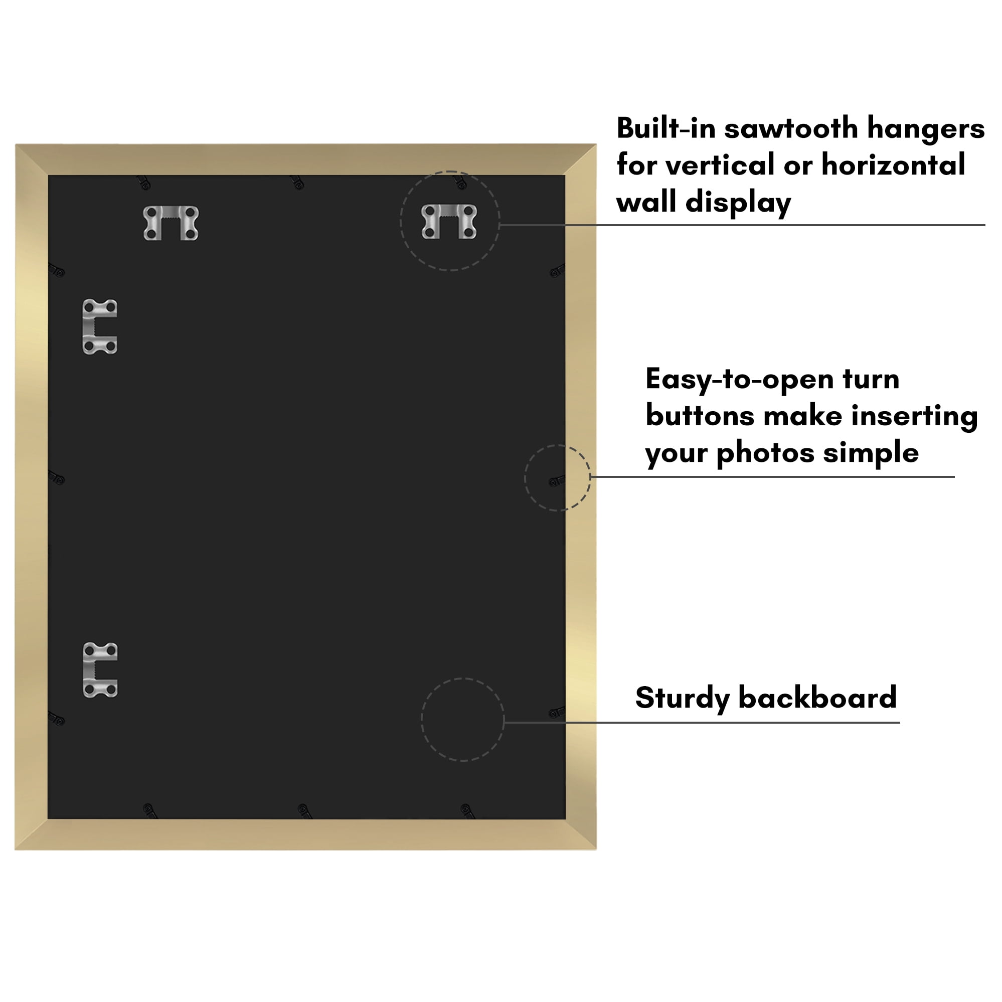 Americanflat 16x20 Picture Frame shaped elevate cherished photos unique expertly crafted border durable - Gold