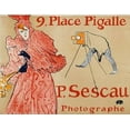 thumbnail image 2 of De Toulouse-Lautrec, Henri 18x15 Black Ornate Wood Framed with Double Matting Museum Art Print Titled - Sescau Photographe, 2 of 4