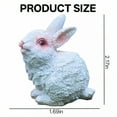 thumbnail image 2 of ICERUN 3Pcs Garden Statues,Resin Mini Rabbit Sculpture Yard Decor,Fairytale Style Finish Outdoor Decorations for Yard,Style4, 2 of 5