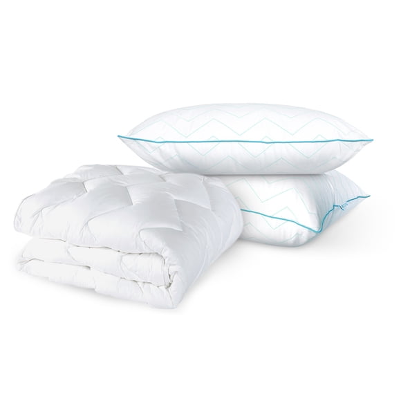 Cubre Colchón SOGNARE TRADICIONAL Individual + 1 Almohada Suave + 1 Almohada Firme