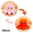 thumbnail image 1 of Pink Orange20CM30 / 40cm Muñeco de peluche de pulpo reversible con dibujos animados de peluche de patrón de doble cara, 1 of 5