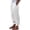 a-39White7, variant on FINALGANG Womens Solid Color Barrel Ankle Pants With Lace Hem Trim Elastic Waist For Summer Beach Vacations Casual Daily Wear Bohemian Outings White