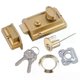 thumbnail image 4 of Zinc Cylinder Deadbolt Latch Lock for Night Gate Door Entrance Gold Finish, 4 of 4