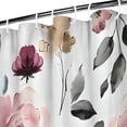thumbnail image 3 of Pioneer Flower Floral Print Pattern Shower Curtain 36"x72" ,Bathroom Decorative Shower Curtains Set with 12 Hooks,Modern Waterproof Washable Shower Curtain, 3 of 6