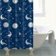 thumbnail image 4 of Blue Sun Moon Cloud Pattern Shower Curtain 72"x72" ,Bathroom Decorative Shower Curtains Set with 12 Hooks,Modern Waterproof Washable Shower Curtain, 4 of 6