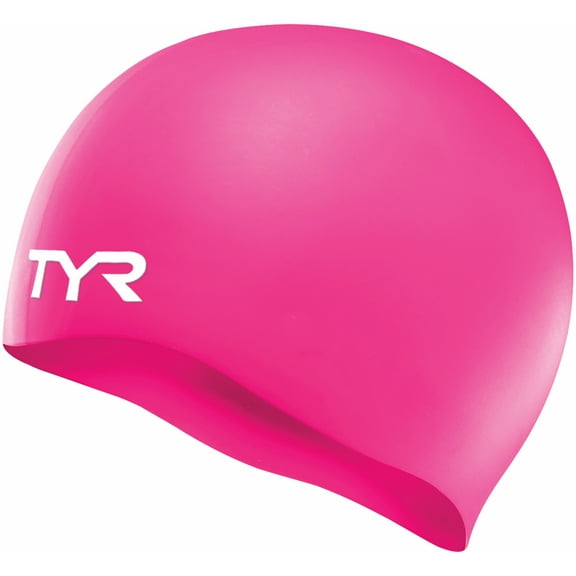 TYR Adult Fit Wrinkle Free Silicone Swim Cap - Pink