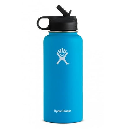 Hydro Flask 32Oz Wide Mouth Bottle Vacuum Insulated Stainless Steel With Straw Lid -