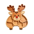 thumbnail image 2 of Wooden Christmas Reindeer Platter Boards Holiday Tray Serving Dish Wood Decorative Christmas Cookie Plate Hostess Gifts Ideas Festive Veggie Snack Trays Xmas Decor Food Cheese Board, 2 of 6
