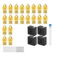 thumbnail image 4 of 3d Printer Nozzles 0.4mm Mk8 3 Nozzles 20 Pcs With 4pcs Heater Block Silicone Covers,for 3 V2 With Banmo, 4 of 5