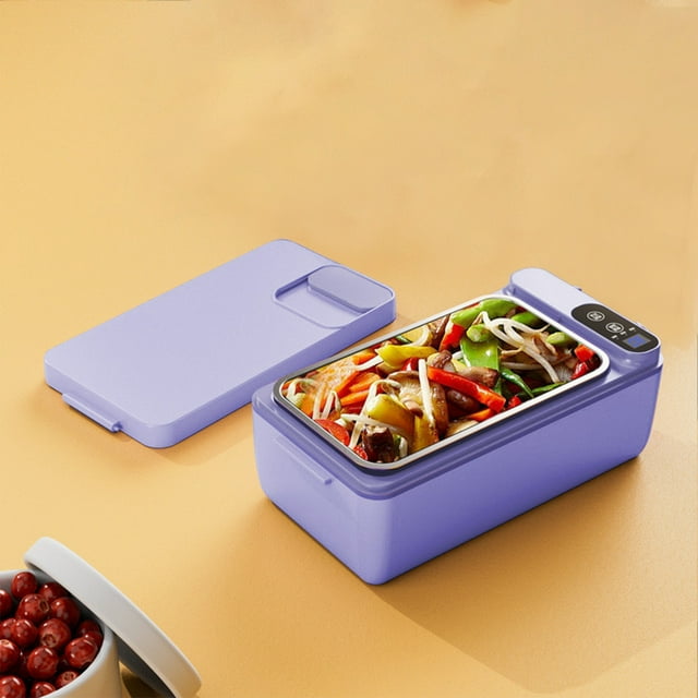 Cagogo Winter Portable Heated Lunch Box, Rechargeable Bento Box For Office Workers And Outdoor Camping, Fast Heating Stainless Steel Detachable Inner Container Insulated Food Jar