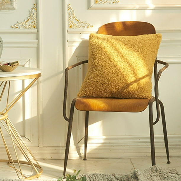 Funda de cojín decorativa de imitación rizada, suave y con cremallera, acogedora, para el hogar, la sala de estar, el sofá, el dormitorio, la cama y el sofá.