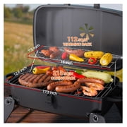 Portable Foldable Charcoal BBQ Grill with Adjustable Height, 330 Sq In Cooking Area