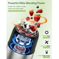 thumbnail image 3 of Suodoka 2-in-1 Multipurpose Blenders for Smoothies with 22oz No-BPA Portable Bottle, Coffee/Spices Jar Bottle for Grinder, New, 3 of 7