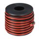 thumbnail image 1 of 2 Conductor Paralelo Silicona Cable 16AWG 16 Calibre Rojo Negro Trenzado Cable Eléctrico Estañado Cobre Carrete 10 m/33 Pies para LED Tira Extensión Cable Cordón, Coche Modelo, 1 of 6