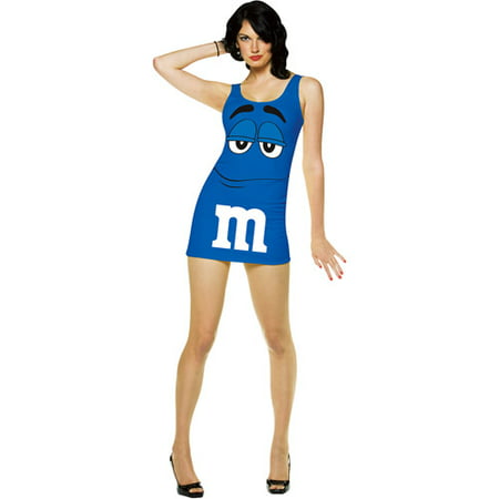 Blue M&M Tank Dress Adult Halloween Costume, Size: Women's - One