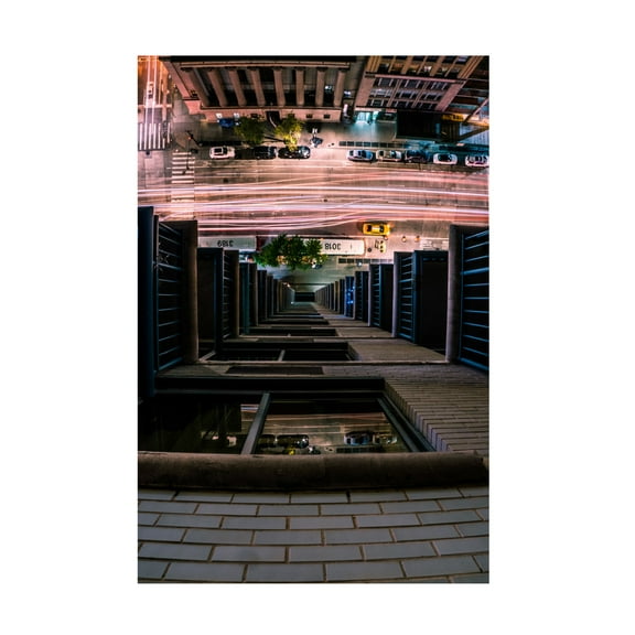 Canvas Wall Art - Christopher R. Veizaga 'Looking Down' Wall Art for Living Room, Bedroom, or Office D?cor by Trademark Fine Art - 12 x 19 Inches