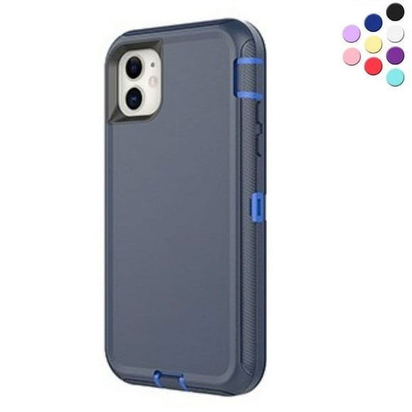 iPhone 12 Mini} Mini Heavy Duty Case {Shock Proof Case with 3 Layer Rubber, Shatter Resistant, [Tough Armour] Rugged Case Compatible for iPhone 12 Navy