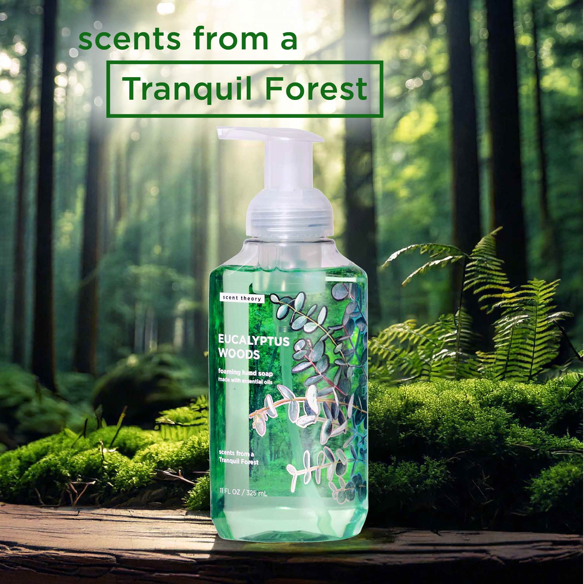 (2 pack) Scent Theory Foaming Hand Soap, Eucalyptus Woods, 11 fl oz